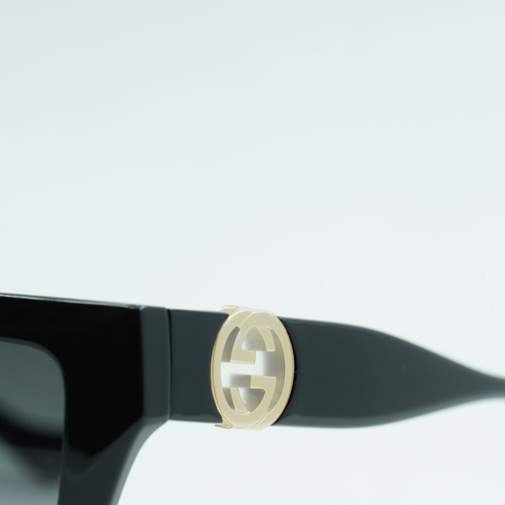 Gucci GG1023S 008 Sunglasses Black Cat Eye Frame, Grey Gradient Lenses - Picture 4 of 11